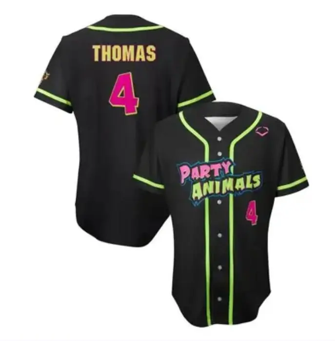 Party Animals Tanner Thomas #4 EvoShield Jersey  — Kids & Adults — Loose Fit, Moisture-Wicking, Breathable Polyester Baseball Uniform