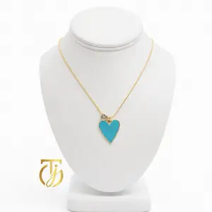 Turvik Jewelry Ocean Heart Necklace - Daily Use Non Tarnish Fashion Jewelry for Women Perfect for Any Occasion
