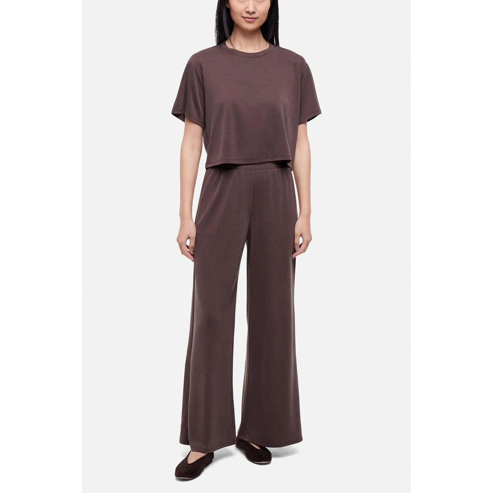 Hunter Wide Leg Set (Seal Brown)