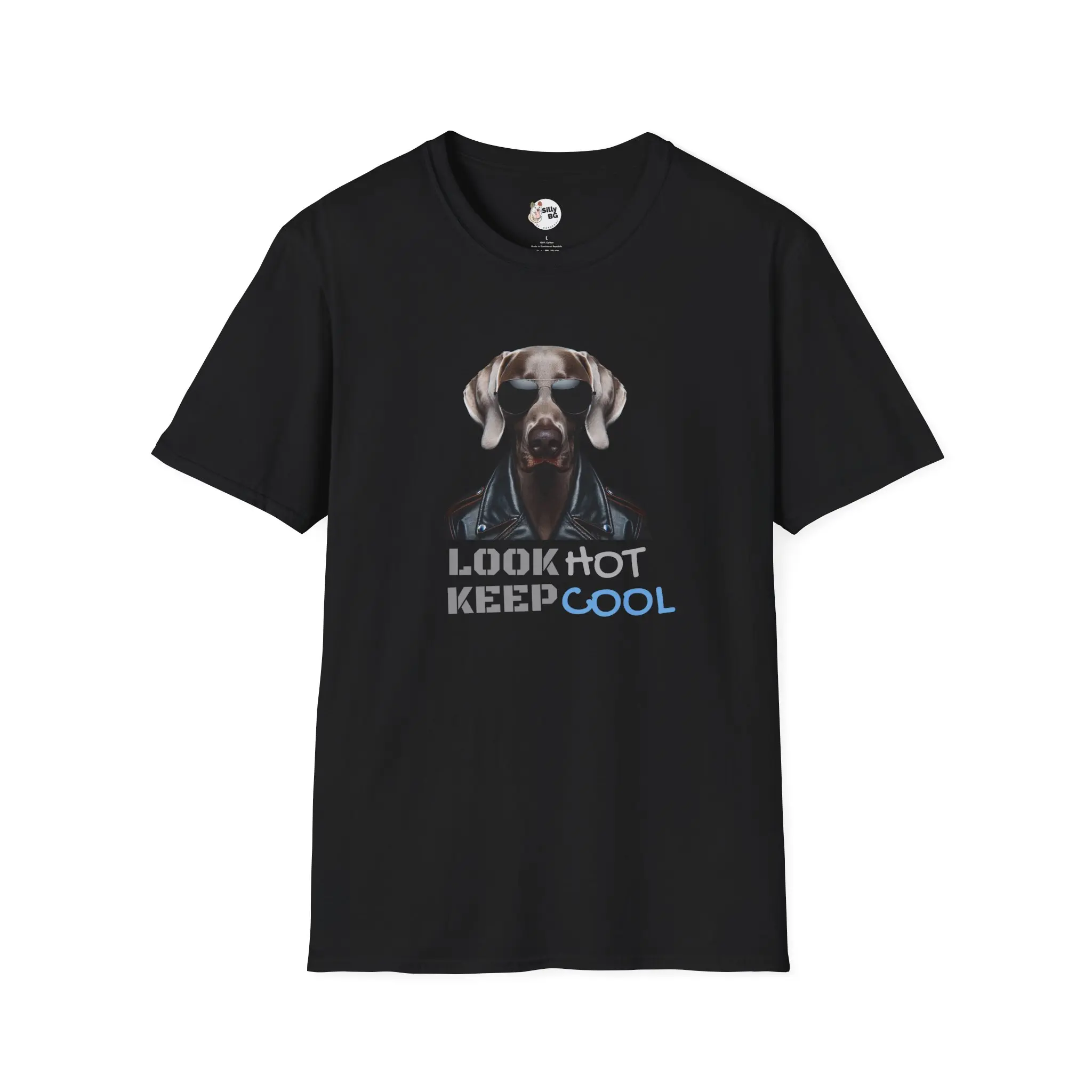 Cool Weimaraner Unisex T-Shirt, Weimaraner Tee, Dog Lover Gift, Pet Owner Shirt, Animal Graphic Top, Biker look Casual Classic Cotton Knit Menswear Stylish