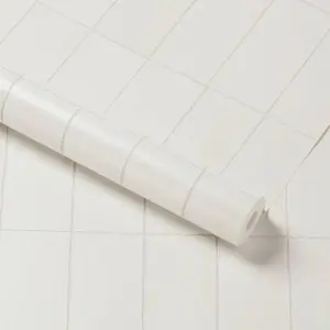 Artisan Tile Wallpaper White - Threshold