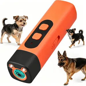 Rechargeable Sonic Dog Bark Deterrent - 25KHz Safe Frequency Transmitter, 50ft Range Professional Dog Training Tool, LED Indoor/Outdoor Barking Silencer