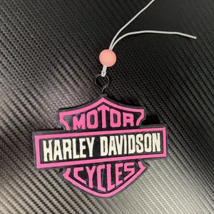 Harley Davidson Pink THEMED Car Freshener 3"W x 3.75"L Aroma Bead Air Freshener in Pink and White Theme