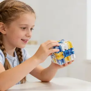 mirror cube 3D Maze Ball Puzzle Toy Smooth Rotation Puzzle Thinking Trainer Parent-child Battle Children's Logical Thinking Training Decompression Toy Birthday/Christmas Gift cubo rubik pastel needoh nice cube for all