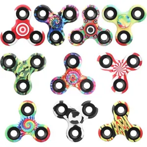 10 Pack Fidget Spinner | Metal Tri-Spinner Fidget Toy Set, Durable Hand Spinner for Stress Relief, EDC, Classroom Prize Bag Filler, Mixed Color