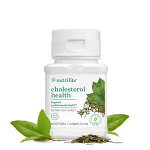 Nutrilite Cholesterol Health Wellness Softgels 60 Count Tea Leaf Extract Supplement for Daily Cardiovascular Support Plant-Based Antioxidant Formula - Healthcare, Fitness