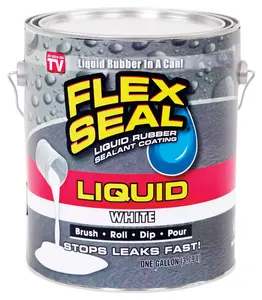 Flex Seal 6321087 1 gal Satin White Liquid Rubber Sealant Coating Flex Seal 6321087 1 gal Satin White Liquid Rubber Sealant Coating