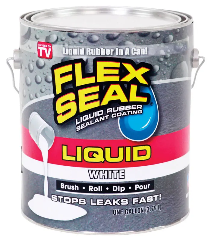 Flex Seal 6321087 1 gal Satin White Liquid Rubber Sealant Coating ...
