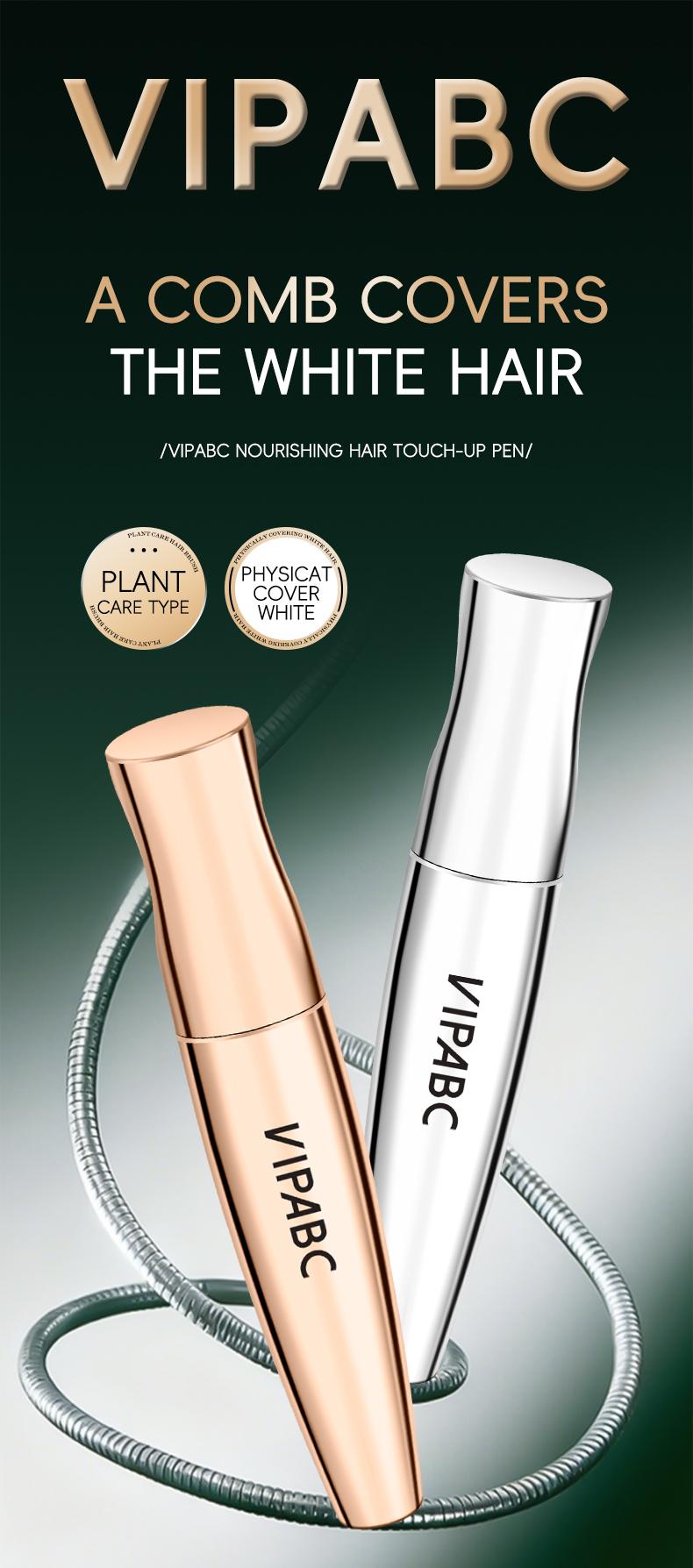VIPABC Hair Root Touch-Up Pen – Easy Gray Coverage & Hairline Filler for Natural Look