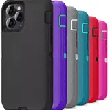 Silicone Multi-Layered Heavy Duty Shockproof Rugged Cellphone Case - Anti-Slip Grip Casing for Handheld iPhone Devices (18 Pro,17,17e,Air,16,16e,16 Pro Max,15 Pro Max,14,13,12,11,Xr,Xs) - Protection Phone Accessory