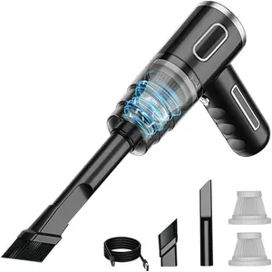 Portable vacuum cleaner, equipped with two filter cores, two types of dusting head tools, wireless vehicle-mounted vacuum cleaner, suitable for the center console, storage compartments and seats of the vehicle.