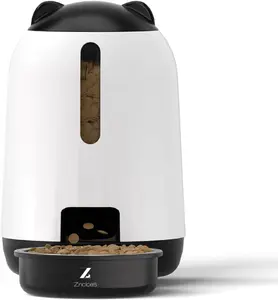 Automatic Cat Feeder, 3L Timed Cat Feeder for Dry Food Up to 6 portions, 6 Meals/Day, Dual Power Supply Cat Feeders