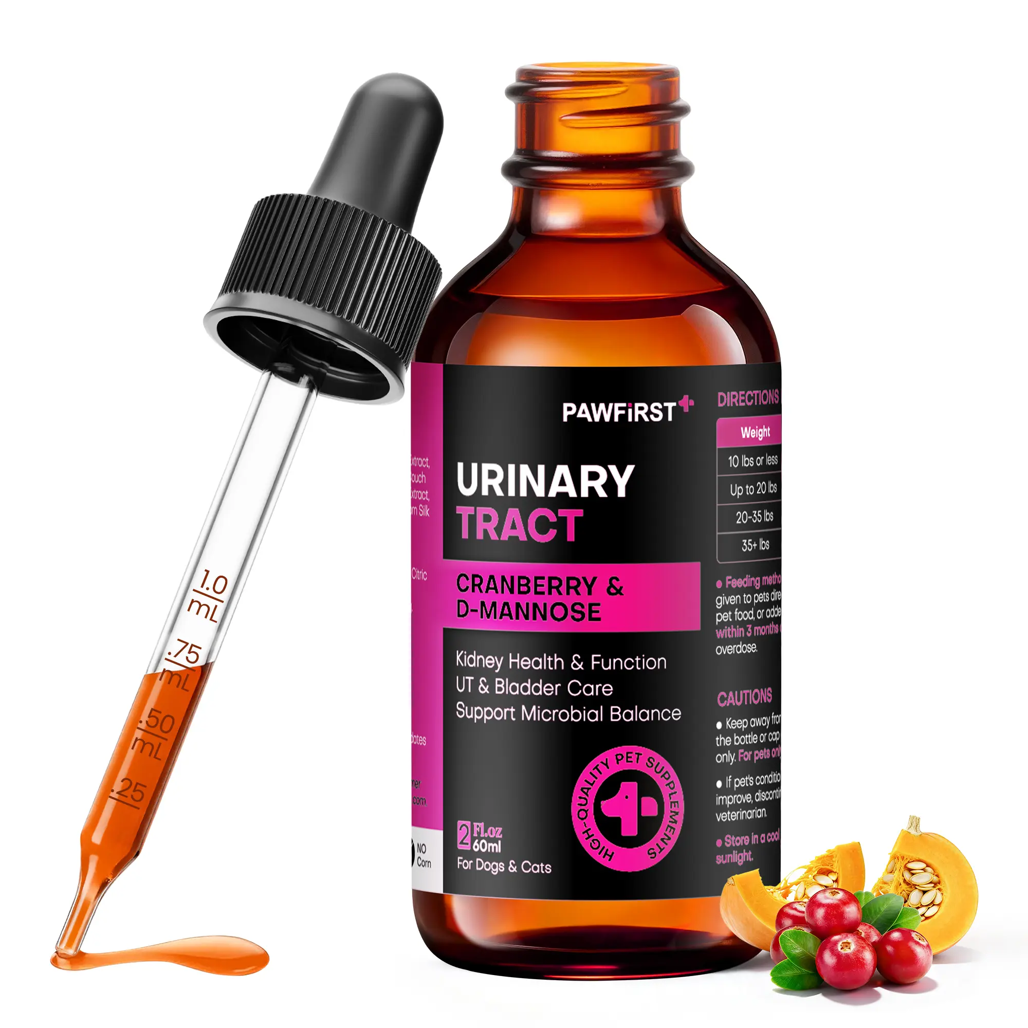 PawFirst Natural UTI Solution for Cats & Dogs – Cranberry & D-Mannose Urinary Health Supplement, Bladder & Kidney Support, Stone & Urinary Comfort #SummerVibes #petlovers