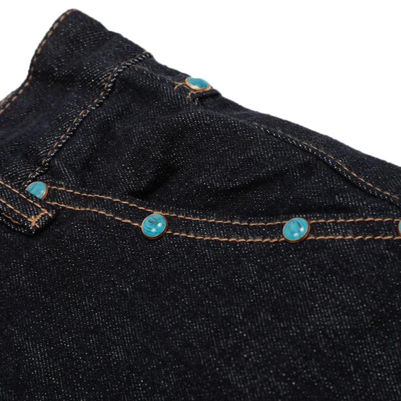 Aelfric Eden Vintage Rivet Raw Baggy Barrel Jeans Mid-low Rise Baggy Jeans Unisex Stretchy Wide Leg Distressed Pants Lady Basic Minimalist Comfortable Denim Tummy Control Curve Hugging Plus Size Regular Size BBL