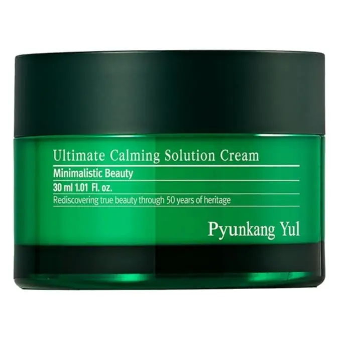 Pyunkang Yul Ultimate Calming Solution Cream for Sensitive Skin with Patented Ingredients, Moisturizer Intensely Calms & Soothes Redness with Cica & Tea Tree, Korean Skincare (1.01 Fl. Oz, 30ml)