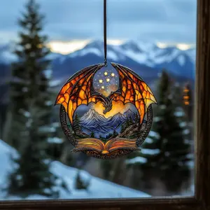 Night Court Suncatcher Ornament, Acrylic Window Hanging for Fantasy Book Lovers, Perfect Gift for Readers of ACOTAR Loves Bookish, Home Decoration