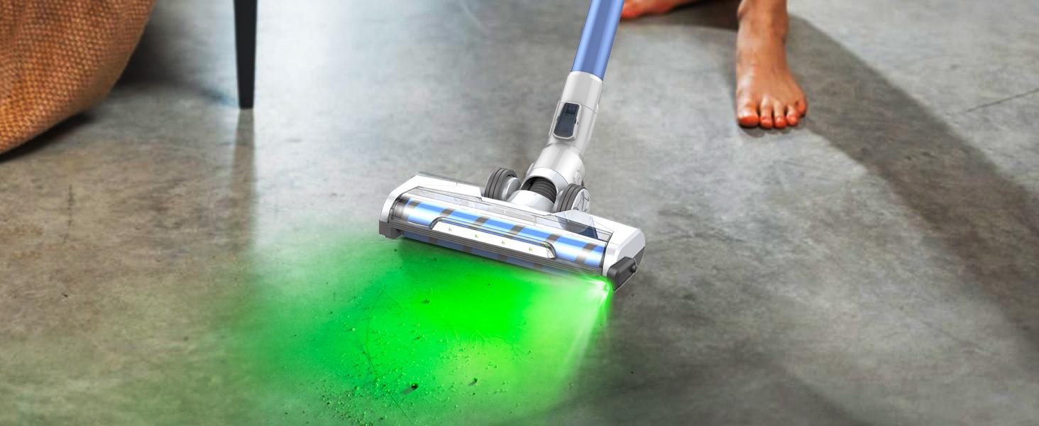 Rechargeable Vacuum Cleaner Dust Display Light, Green Light Attachment Compatible with Dyson Shark Bissell, Reveal Pet Fur Dog Cat Hair, Upgrade Vacuum Accessories Universal Lamp