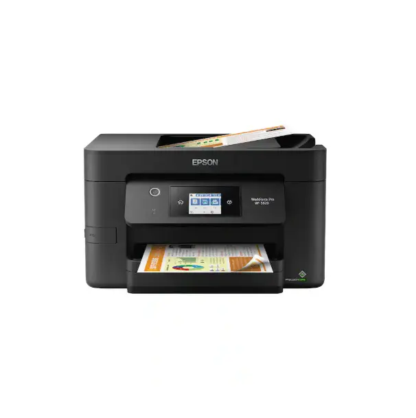 Epson - Workforce Pro WF-3820 Wireless Color All-in-One Inkjet Printer, Print, scan, copy, fax, up to 21 ppm, 35-sheet ADF, auto 2-sided, 250-sheet tray, ideal for home and small offices - Black