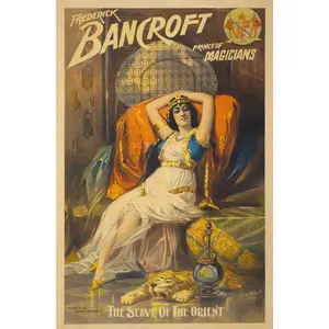 Frederick Bancroft The Prince of Magicians – Enchantress of the East | Vintage Magic Poster Reproduction | Illusion Art & Classic Magician Print