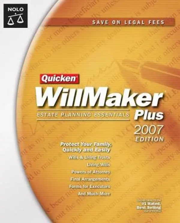 USED Book - Quicken Willmaker Plus 2007 Edition: Estate Planning Essentials (Book with CD-ROM) by Nolo (Paperback) - english