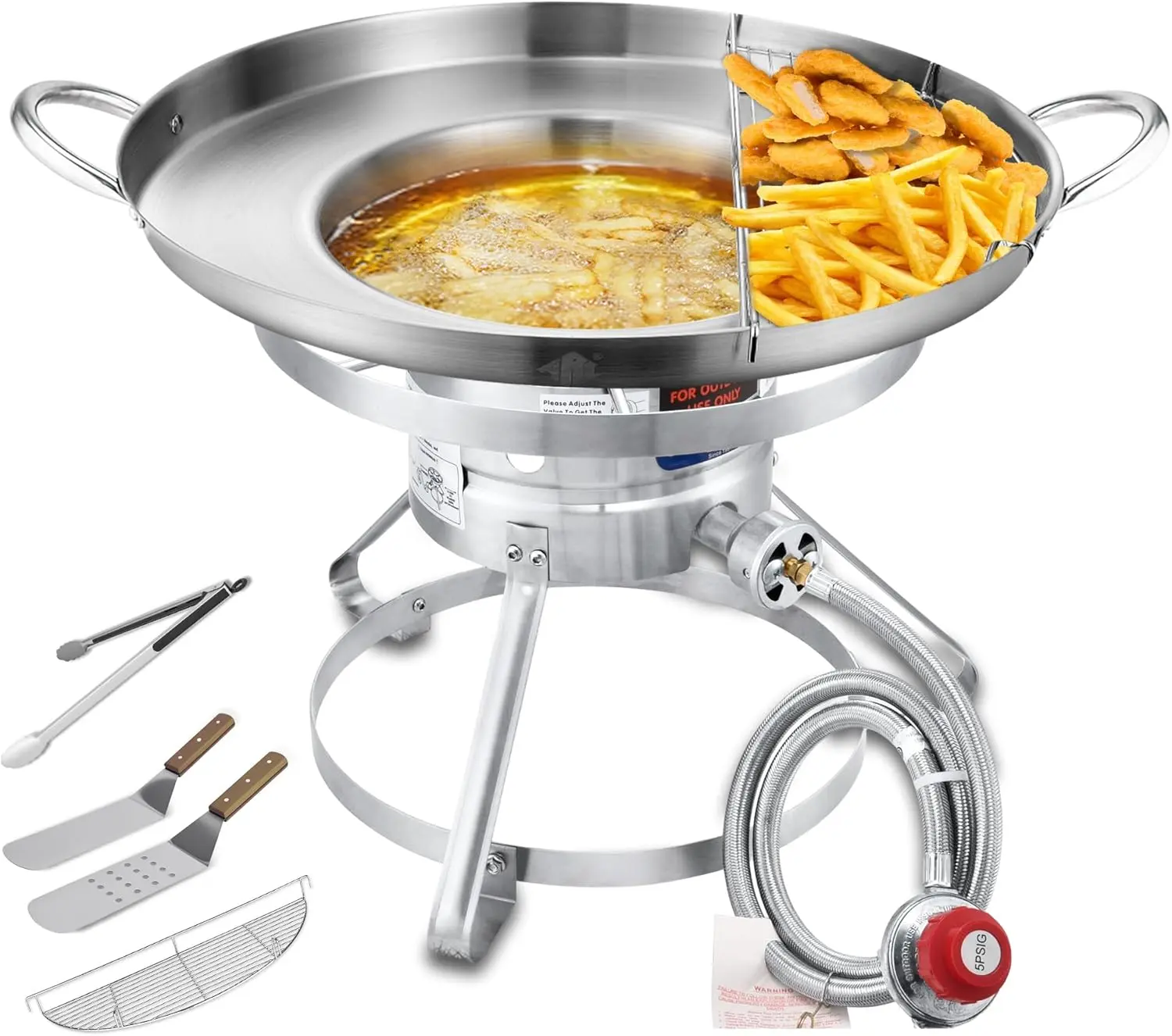 ARC 37000 BTU Stainless Steel Single Burner Propane Stove with Rust ...