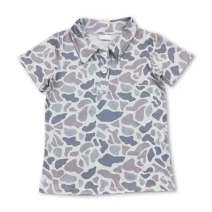 Camo Short Sleeve Boys Polo Shirts
