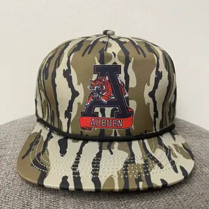 Auburn Tiger Camouflage Hat - Snapback Rope Hat - Unisex Style - Hunting Gift - Team Logo Cap