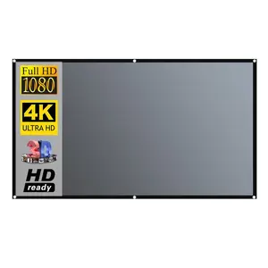 Salange Projector Screen 16:9 Metal Anti Light Curtain Reflective Fabric Cloth for YG300 XGIMI H3 HALO Mogo Xiaomi DLP Projector Audio Iron Full HD 4K Ultra HD Ready Audio Iron