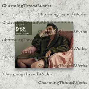 Pedro Pascal 2026 Wall Calendar Planner, Unique Holiday Gift, Fan Gift, Gift For Her, Celebrity Merchandise, Celebrity Crush Merch