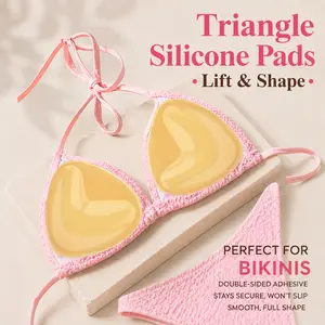 【FREE 10 Flower Nipple Covers】Bikini & Pool Party Essential! Triangle Silicone Breast Pads, Waterproof & Sweat-Proof. Natural Lift & Support for Weddings, Vacations & Every Summer Outfit You Own This Year!