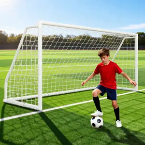 LILYPELLE 12x6/ 10x6.5/ 8x6/ 6x4 Portable Folding Soccer Goal for Backyard, Heavy Duty PVC Youth Soccer Net with Target Net & Training Cones, All Weather Football Goal for Kids Teens Adults, Outdoor Training Practice