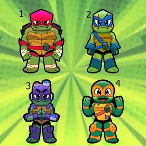 Rottmnt Acrylic Keychains Cute Turtle Cartoon