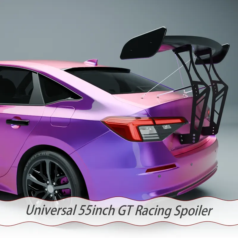 MUTUSAISI Universal 55inch GT Racing Spoiler Chassis Mount Trunk Wing Accessories for Most Vehicles
