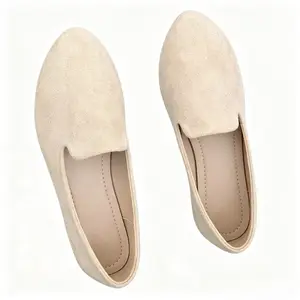 Elegant Suede Slip-On Shoes  Breathable Insole & Durable Sole | Versatile Dressy Flats for All Seasons