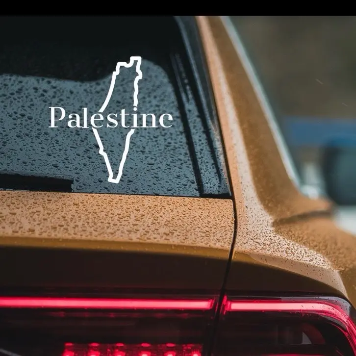 White Car Decal 5x7 Durable and Rain Resistant for Car Exterior Accessories