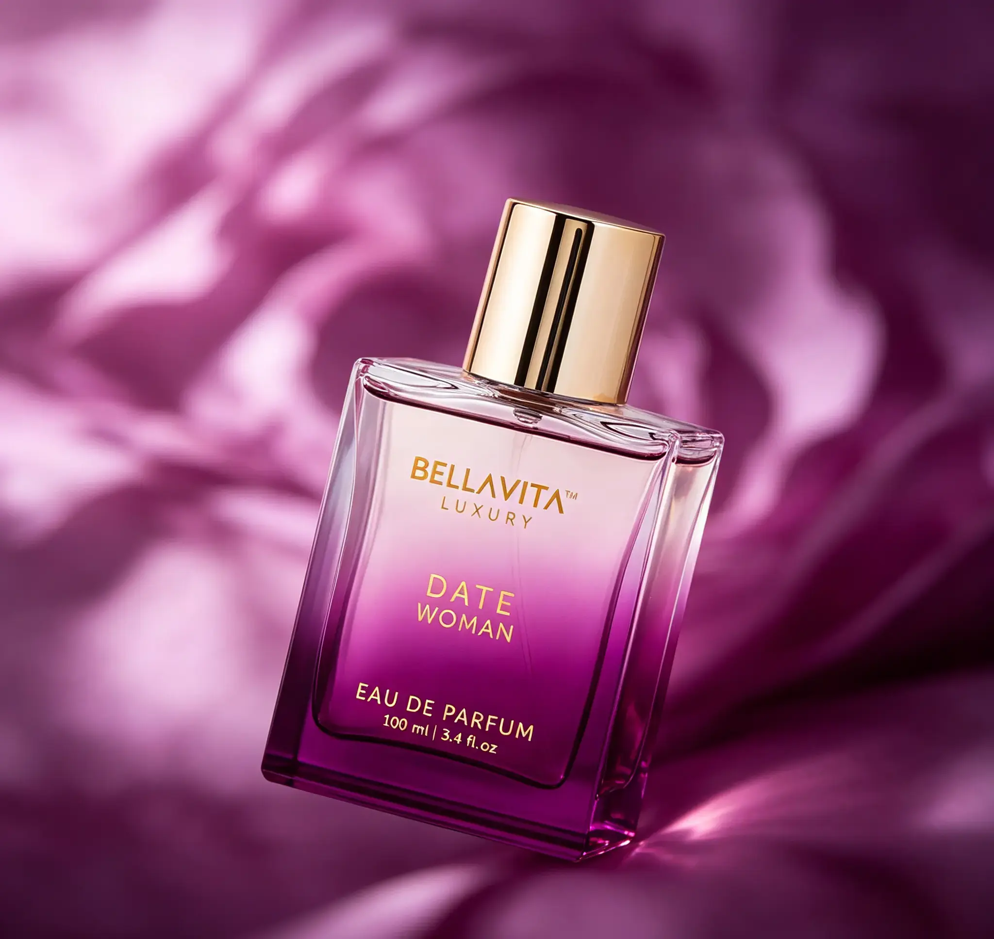 Bella Vita Luxury DATE Eau de Parfum 100ml Women Perfume, Rich Floral Scent with Pink Pepper, Jasmine & Moss, Long Lasting Elegant Feminine Fragrance Gift for Her