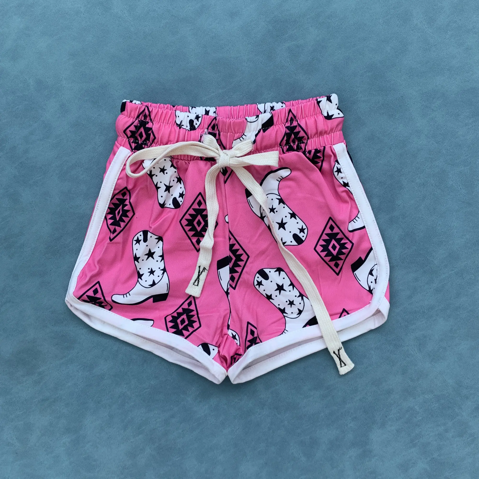 Western cowgirl kids summer shorts