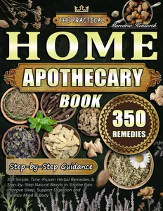 The Practical Home Apothecary Book: 350 Simple, Time-Proven Herbal Remedies & Step-by-Step Natural Blends to Soothe Pain, Improve Sleep, Support Digestion and Balance Mind & Body