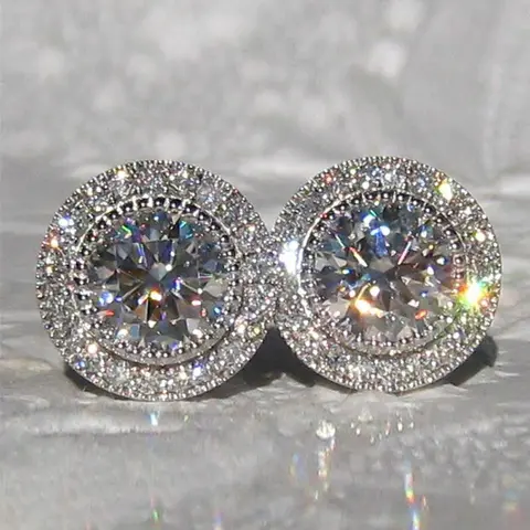 Fashionable Sparkling Zirconia Decorated Earrings, Stud Earring Jewelry, stylish jewelry, earrings studs, Fashion Jewelry for Party, Daily Clothing Decor, Trendy All-match & Exquisite Jewelry for Birthday Gift, Shining Earrings