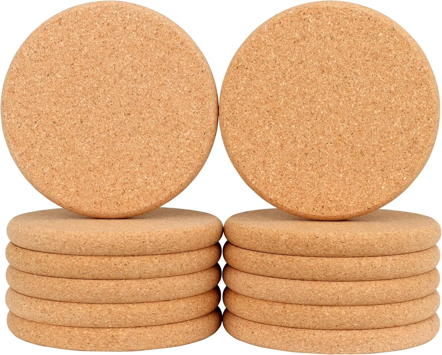 Cork Coasters Drinks 12 Pack 0.4 Ultra Thick 3.9 Diameter Febwind Large Coaster Drink Absorbent Heat Resistant Round Edge