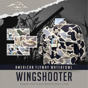 AFW Wingshooter's Shirt Menswear Breathable Classic Pocket Fabric Top Day Stretch Casual Longsleeves Outerwear Tropical Hem Cape Spandex