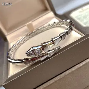 Serpent Snake Cuff Bracelet for Women, 18K Gold/Rose Gold/Silver Plated AAA Cubic Zirconia Full/Partial Pave Bangle, Adjustable Spring Hinge Luxury Statement Bangle, Hypoallergenic Tarnish Resistant Daily Office Evening Party Fashion Jewelry