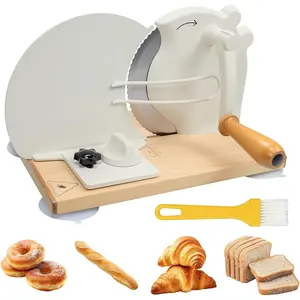 Upgrade Manual Bread Slicer for Homemade Sourdough Bread,Adjustable Thickness Bread  for Homemade Bread,Hand Crank Bread Slicer Machine with Steel Fence, for Homemade Bread,Sandwich