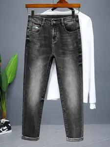 Men's Elastic Slim Fit Jeans, Soft Comfortable Pants for All Seasons, Versatile Denim Trousers, Casual Wear