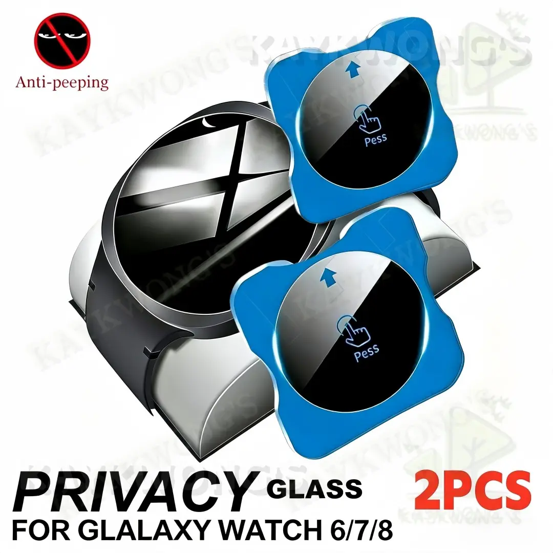 KAYKWONG'S 2-Pack Anti-Spy Privacy Film For Samsung Galaxy Watch 6 -44 7-44 7ultra-47 Watch 8 (40mm, 44mm, / Watch 8-ULTRA Screen Protector, Scratch Resistant,