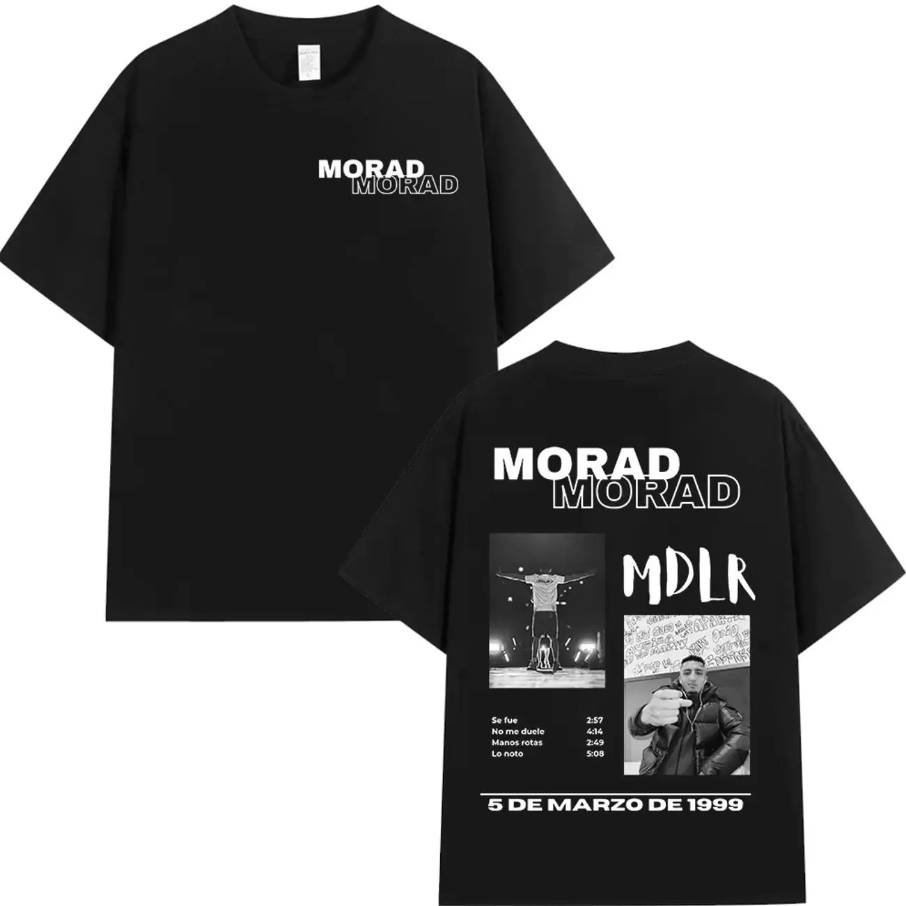 Rapper Morad MDLR Tour Album T Shirt Men's Women High Quality Cotton Tee Shirt Fashion Hip Hop Short Sleeve T-shirts Streetwear 3