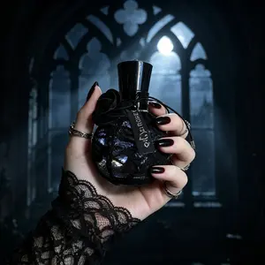 Women's Floral Perfume, Midnight Bloom, Dark Romantic Aura, Rose and Lace, Mysterious Scent, Elegant Fragrance for Women