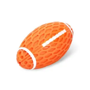 Durable Rubber Football Dog Chew Toy Medium Size Outdoor Play Funny Interactive Fetch Accessory Solid Pattern for Aggressive