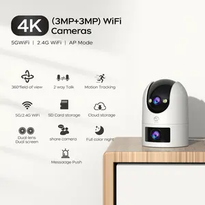 5G/2.4G WiFi Security Camera, Fast Setup，8MP Dual-Lens CCTV Camera | Stormproof IP66, Auto Tracking, 5G WiFi | 2-Way Talk, Smart Alerts, Night Vision  | SD/Cloud Storage | Shop & Home Security