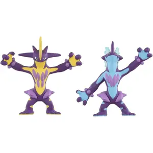 Takara Tomy Pokémon MonColle Toxtricity Figure Set – Amped Form & Low Key Form – Official Pokémon Collectible Figures